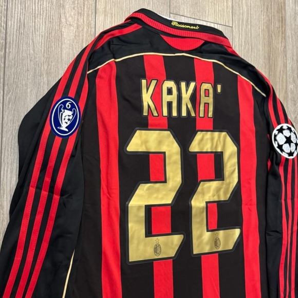 Jersey Soccer Version Retro AC Milan Kaka#22 Long Sleeve - Picture 7 of 9